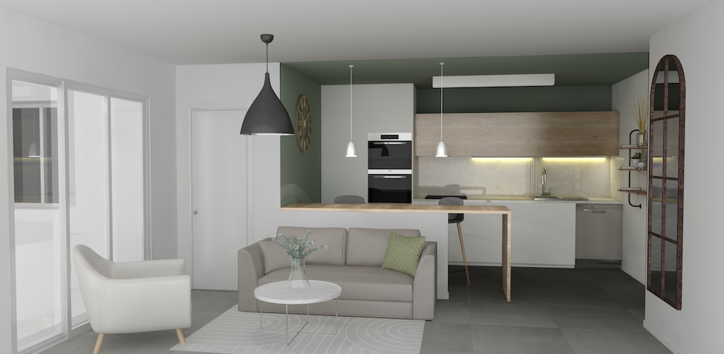 Projet d'aménagement d'une pièce de vie 2 - Reims (51) - 2024